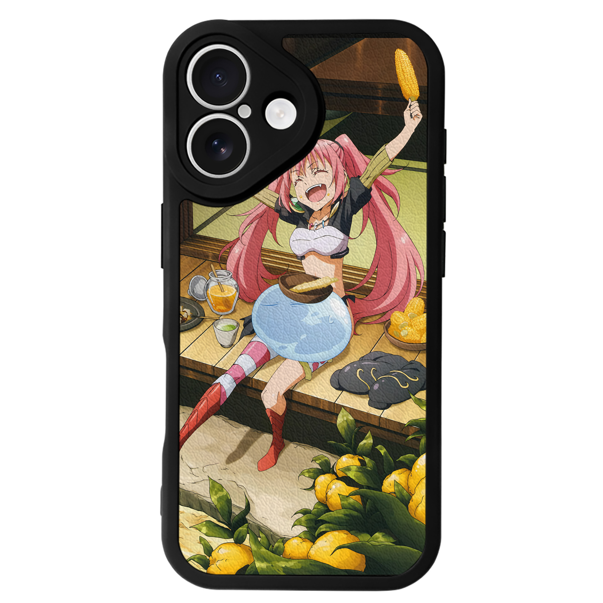 （画像用） 転スラ Regarding Reincarnated to Slime 【iPhone 16シリーズ対応】シリコンスマホケース（レザー調） 材質：シリコン